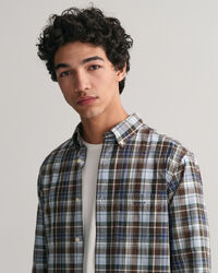 Camicia a quadri medi in popeline regular fit