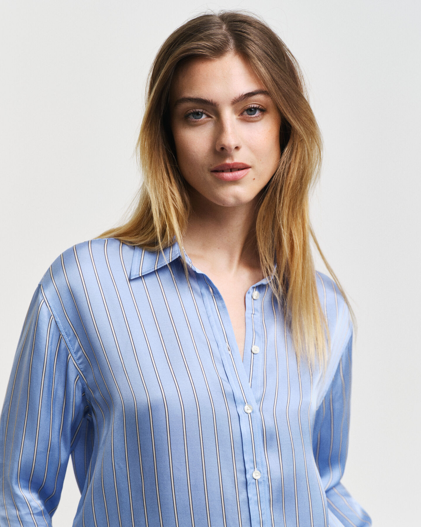 Camicia fluida a righe relaxed fit