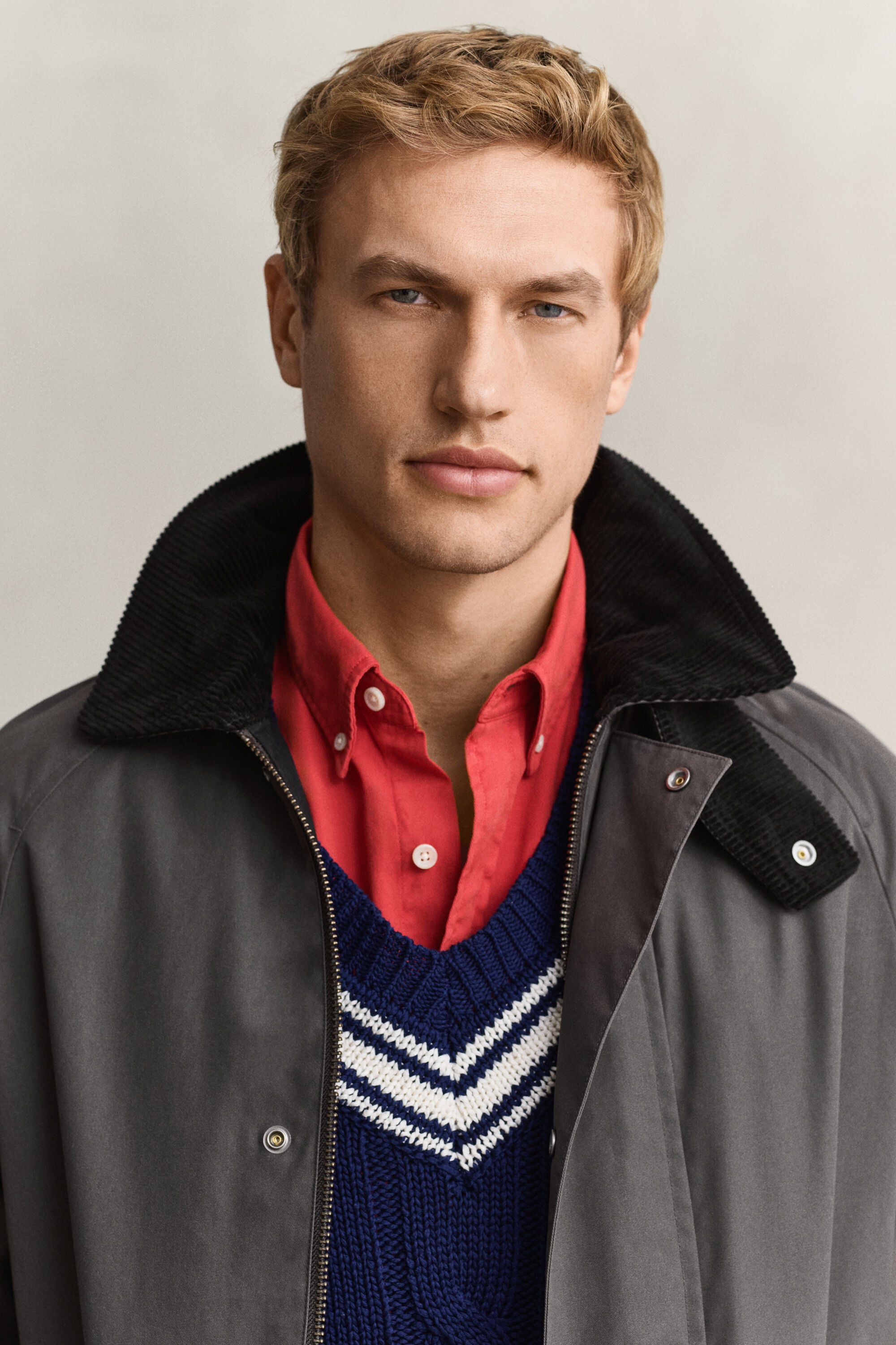 Cappotto classico in tessuto cerato
