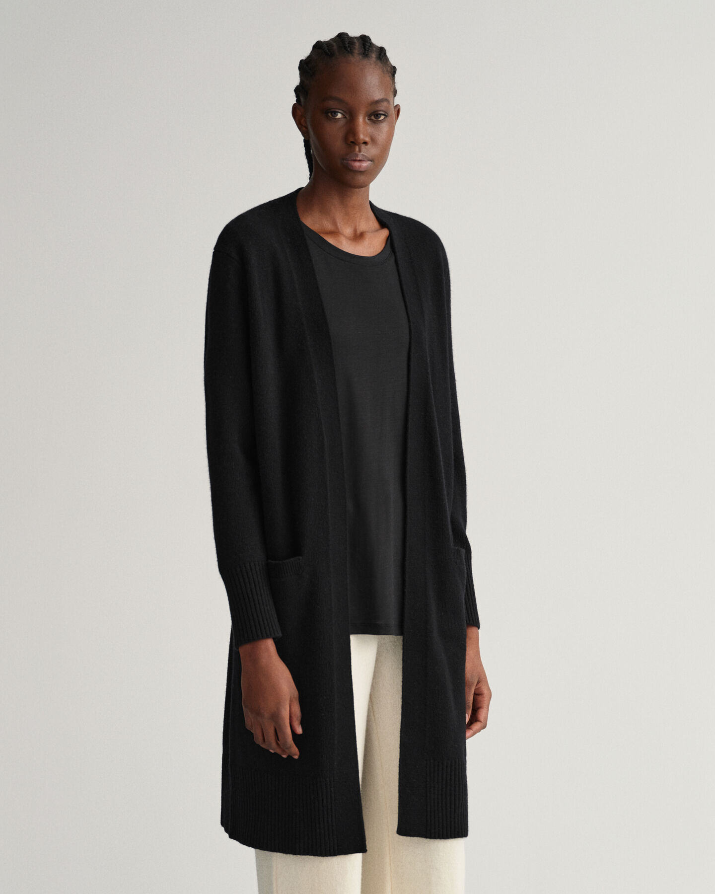 Cardigan in lana lungo