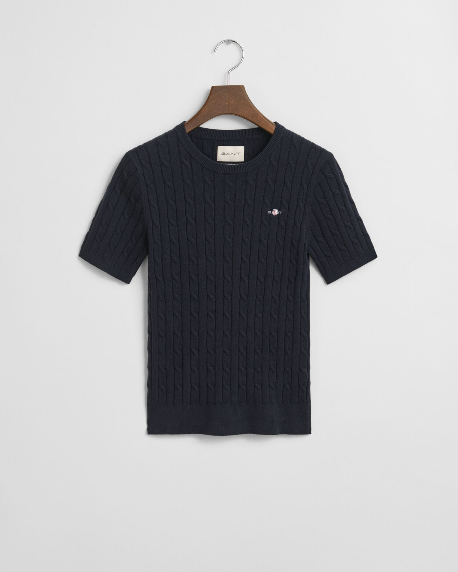 Maglia a trecce in cotone elasticizzato