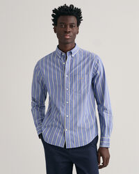 Camicia in popeline a righe regular fit
