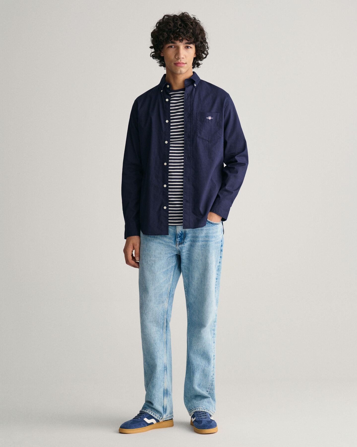 Camicia in lino-cotone regular fit