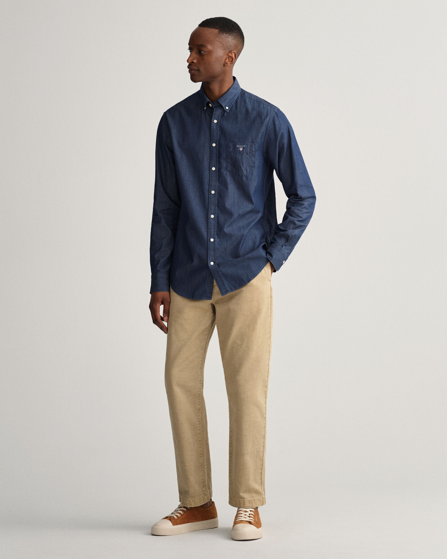 Camicia indaco regular fit