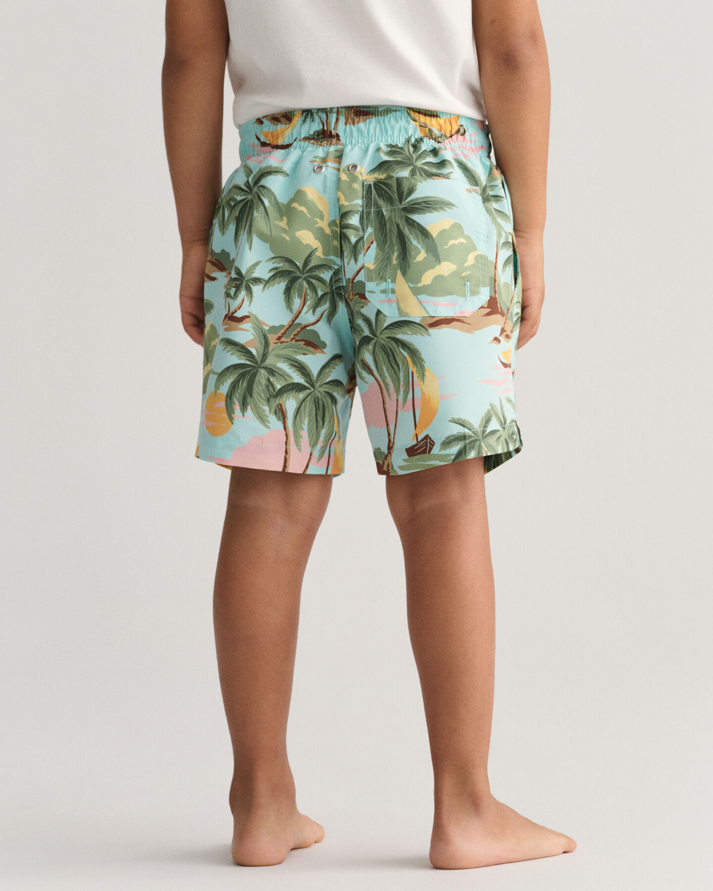 Boys Hawaiian Print Swim Shorts