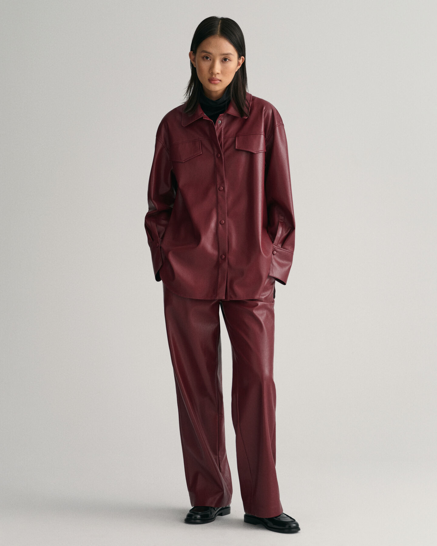 Camicia giacca in finta pelle