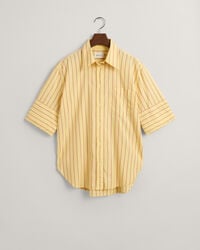 Camicia a maniche corte Luxury Oxford a righe relaxed fit