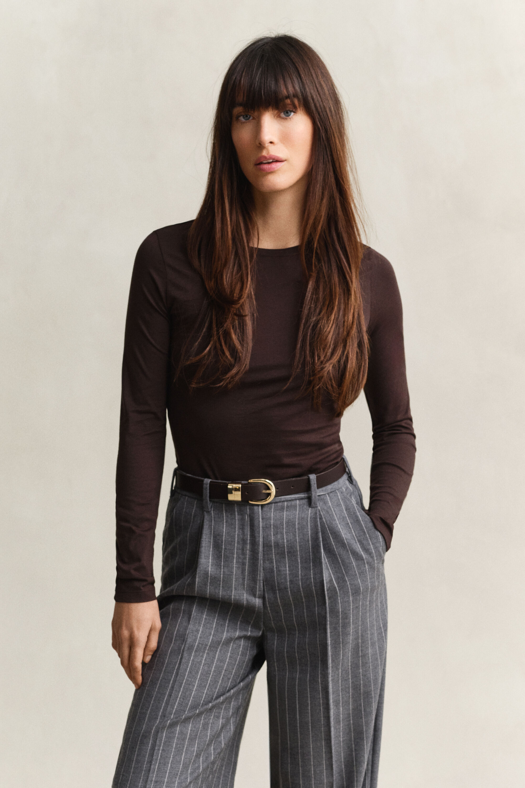 T-shirt a maniche lunghe in cotone leggero