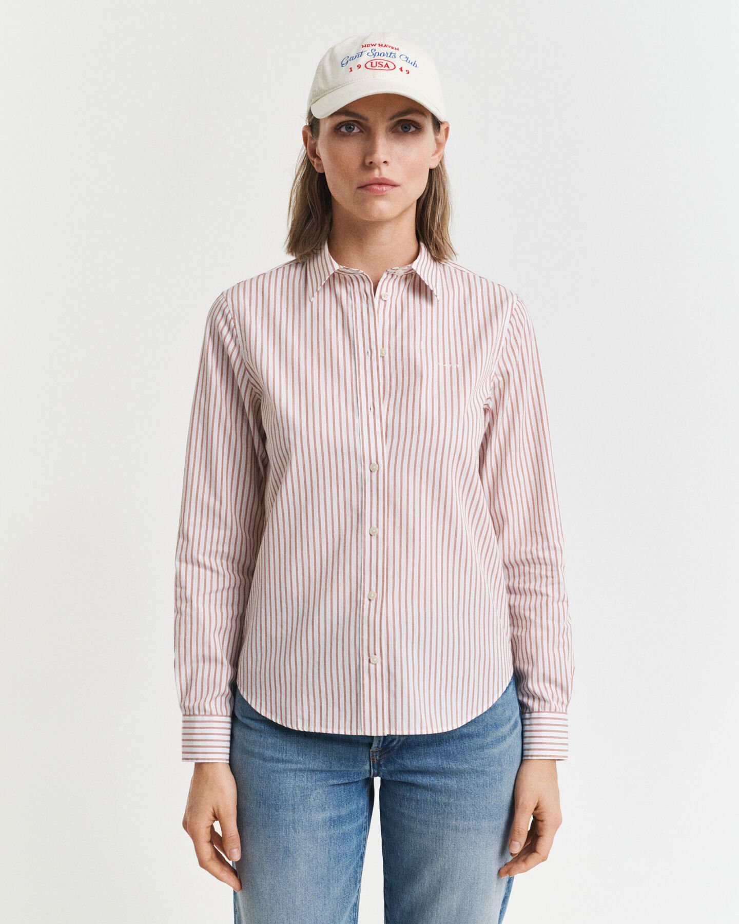 Camicia classica a righe in popeline regular fit