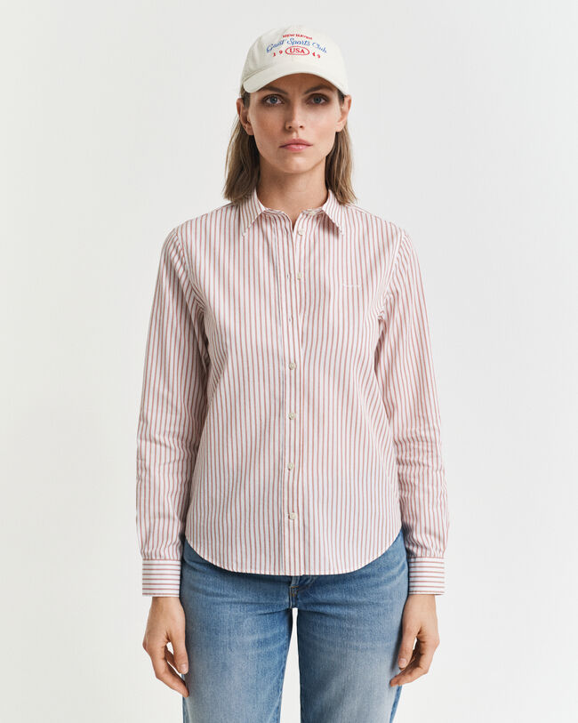 Camicia classica a righe in popeline regular fit