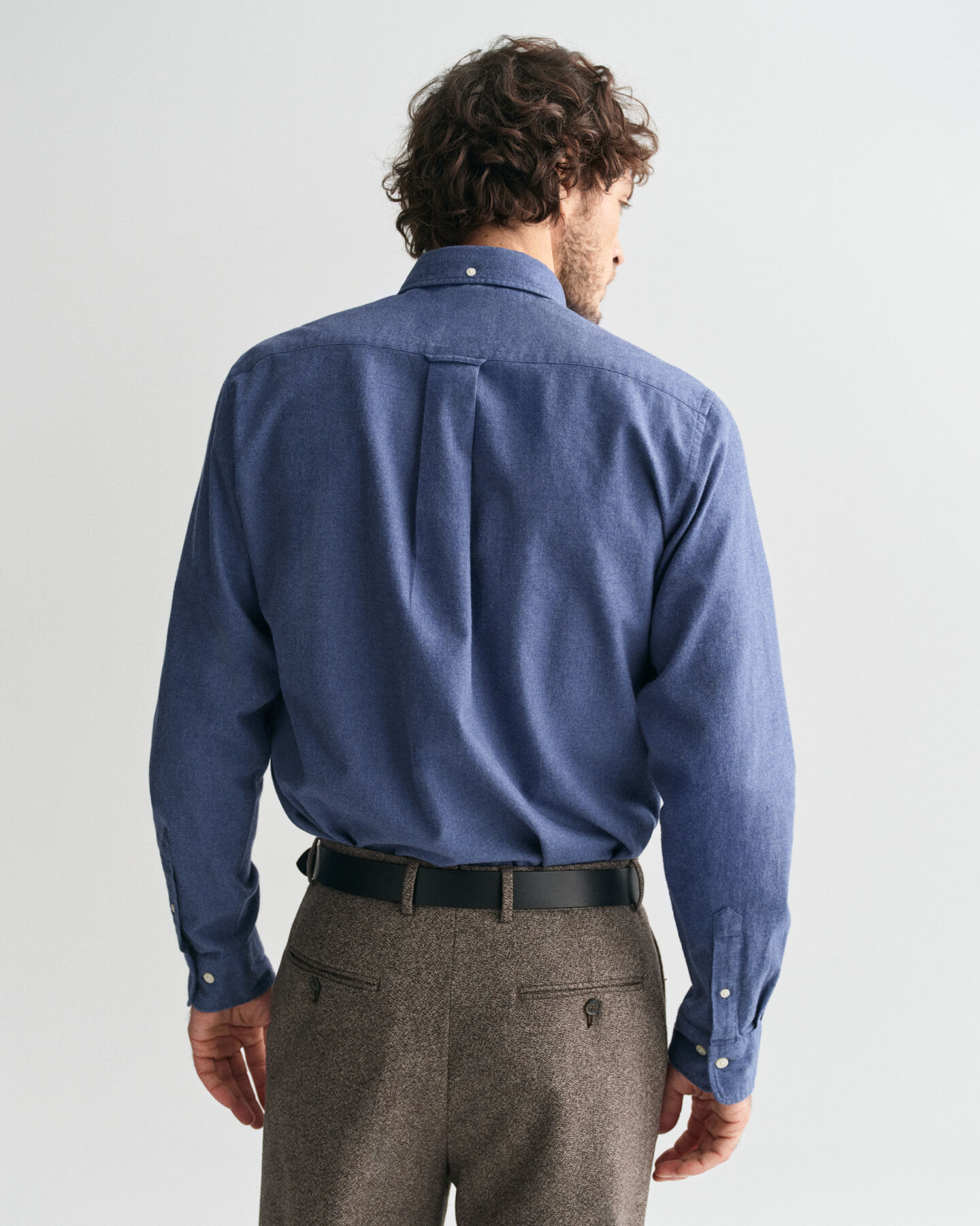 Camicia in flanella m&eacute;lange regular fit