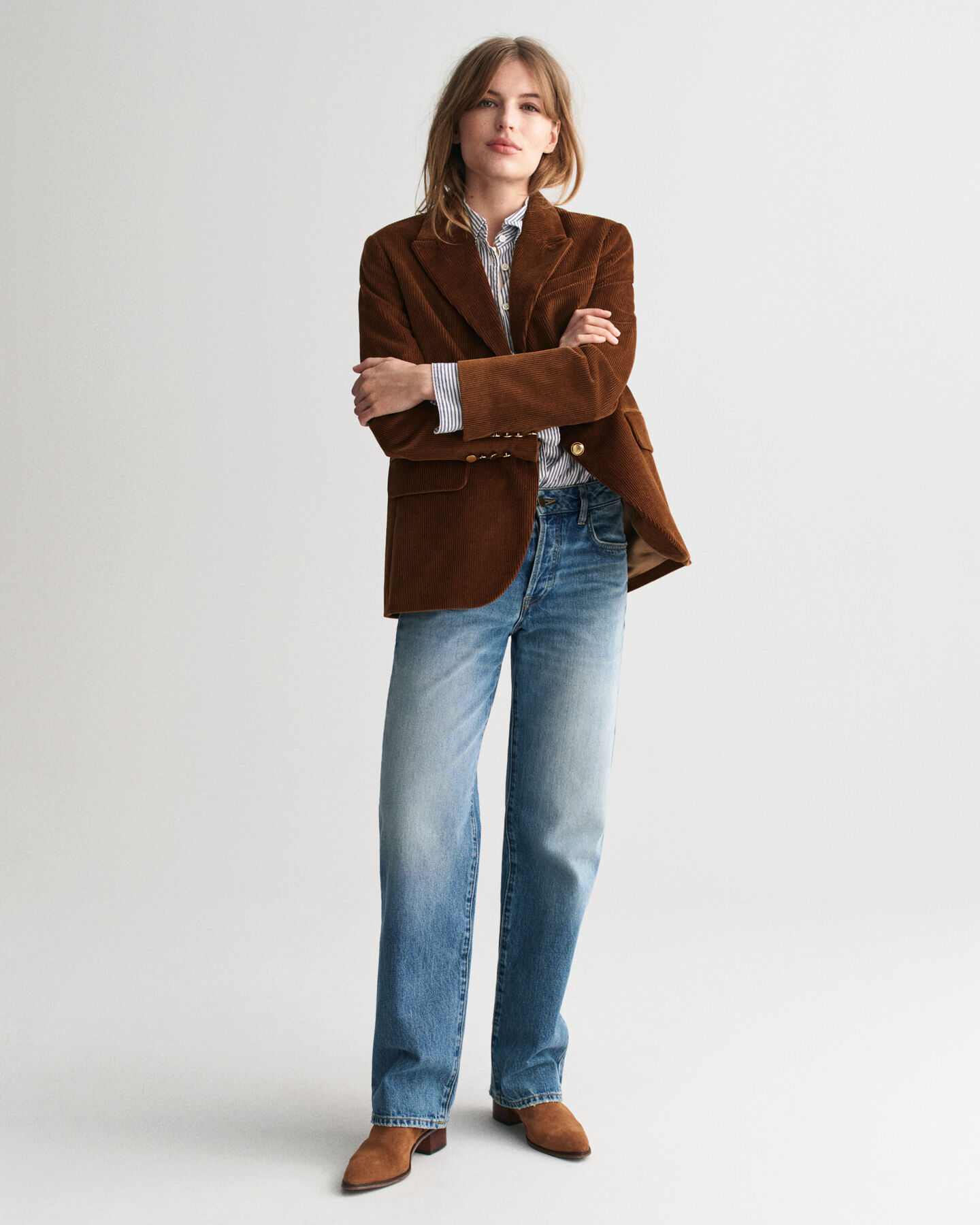 Blazer in velluto a coste regular fit