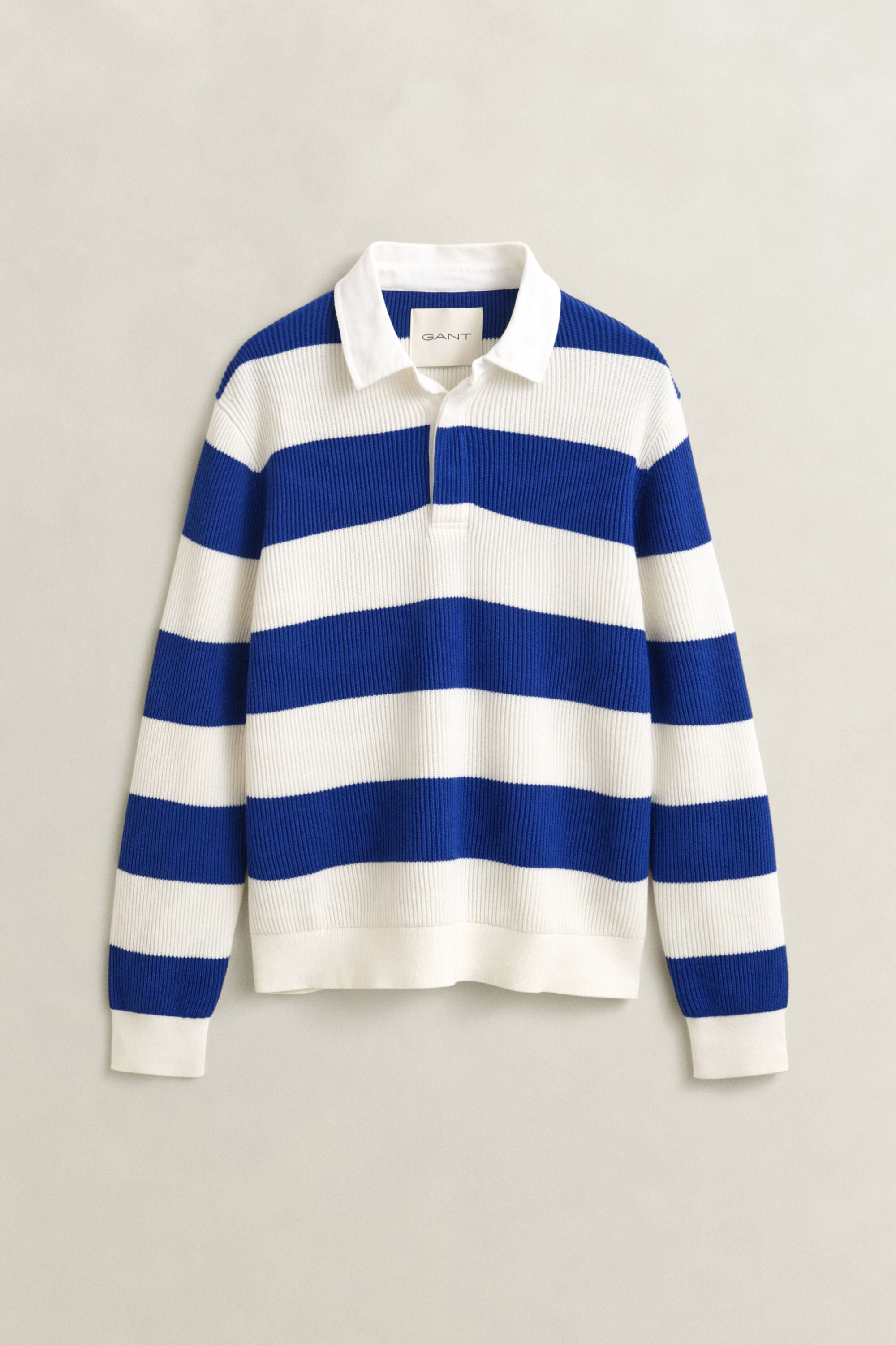 Rugger in cotone e lana merino a righe