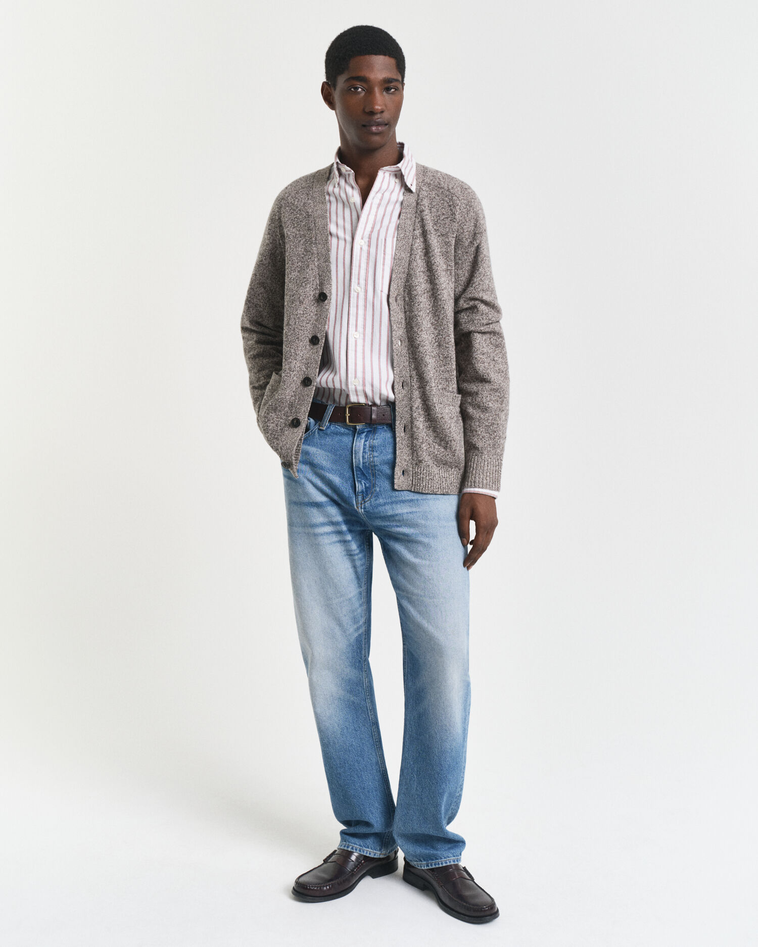 Cardigan in misto lana mouliné