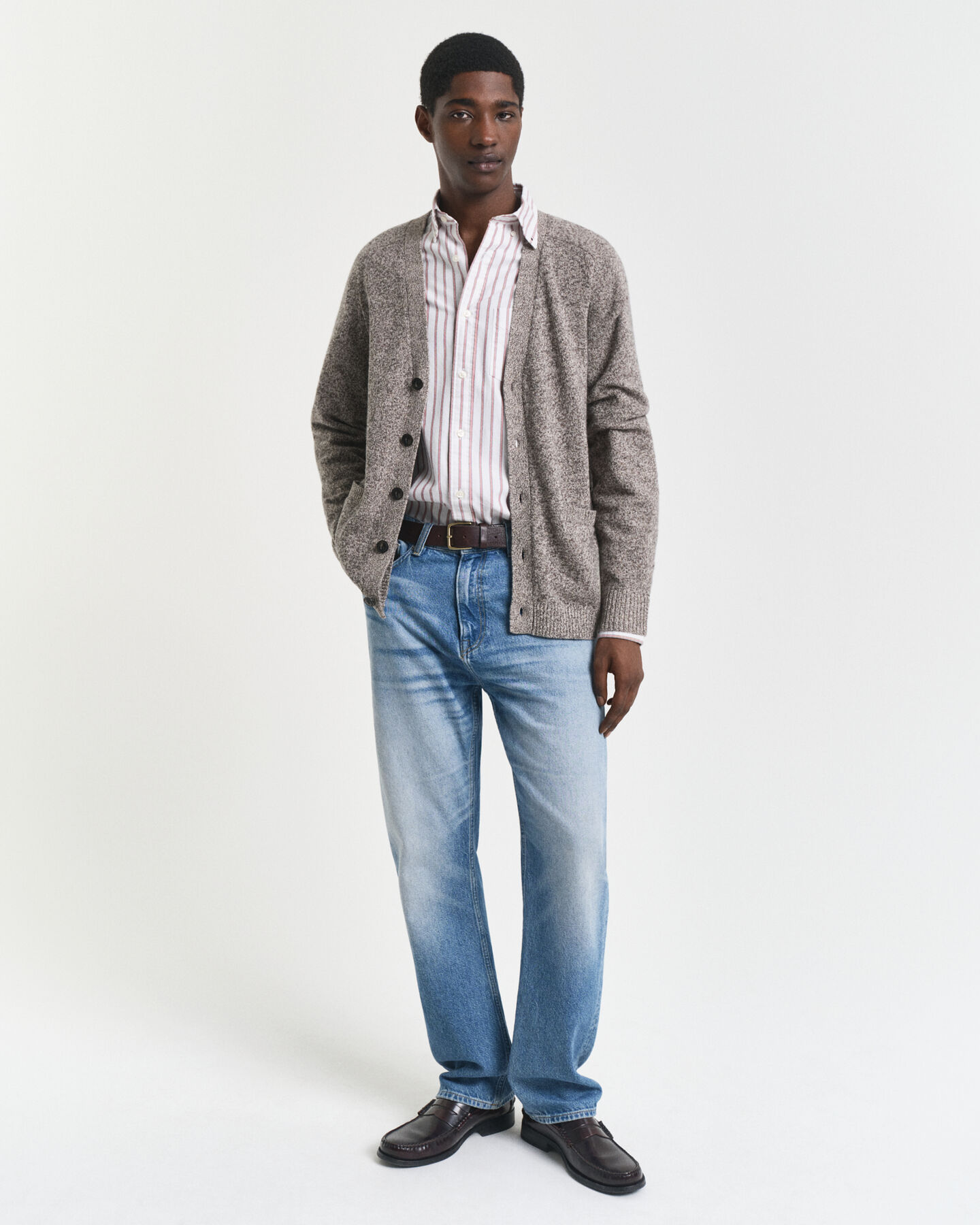 Cardigan in misto lana mouliné