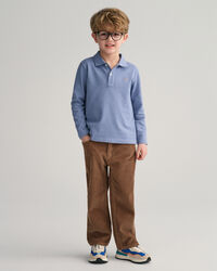 Polo in piqu&eacute; a maniche lunghe Shield Kids