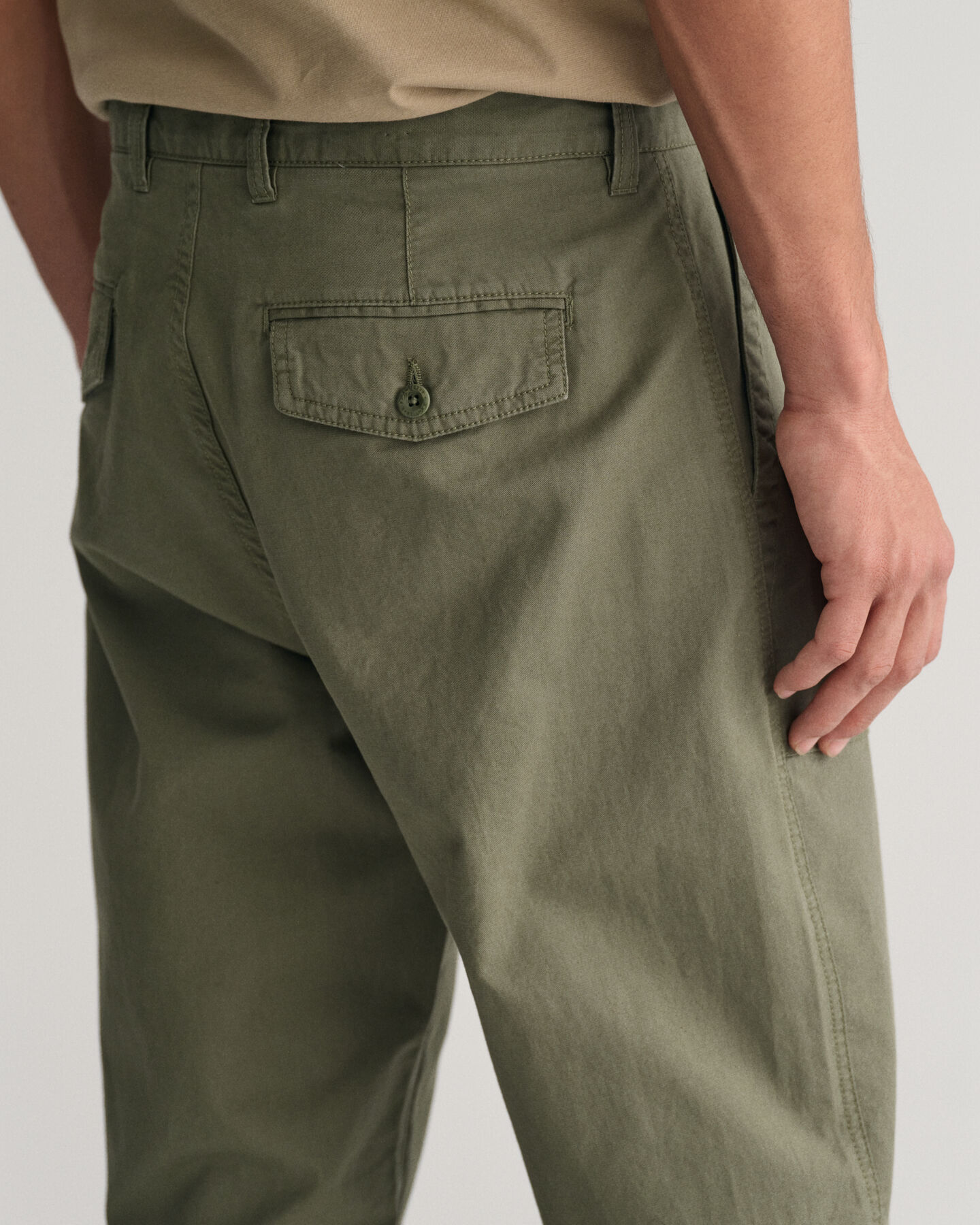 Chino in misto cotone-lino regular fit