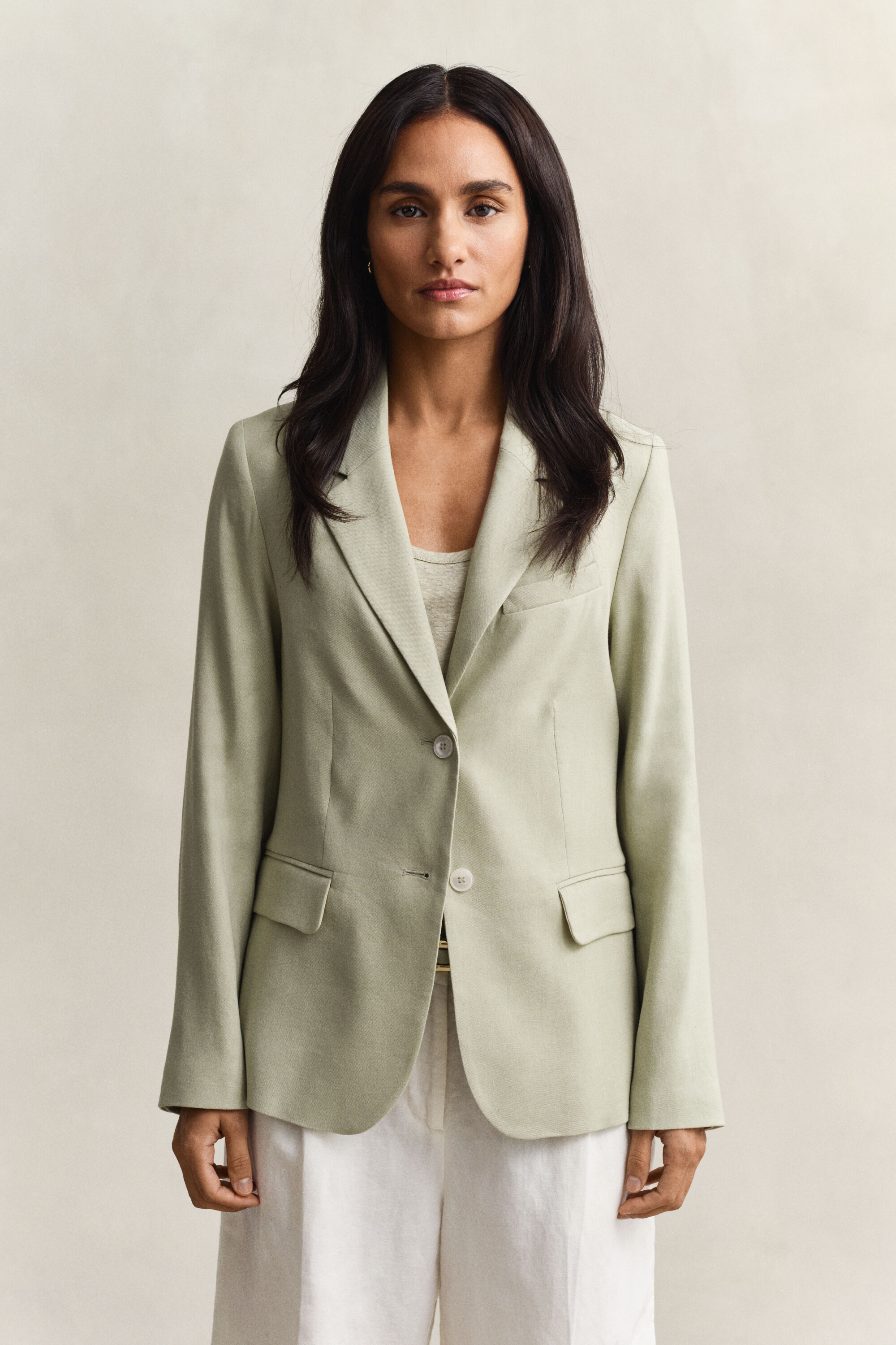 Blazer in lino elasticizzato