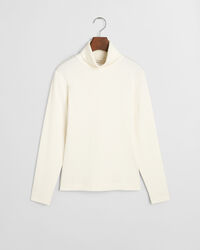 Collo alto e maniche lunghe a coste