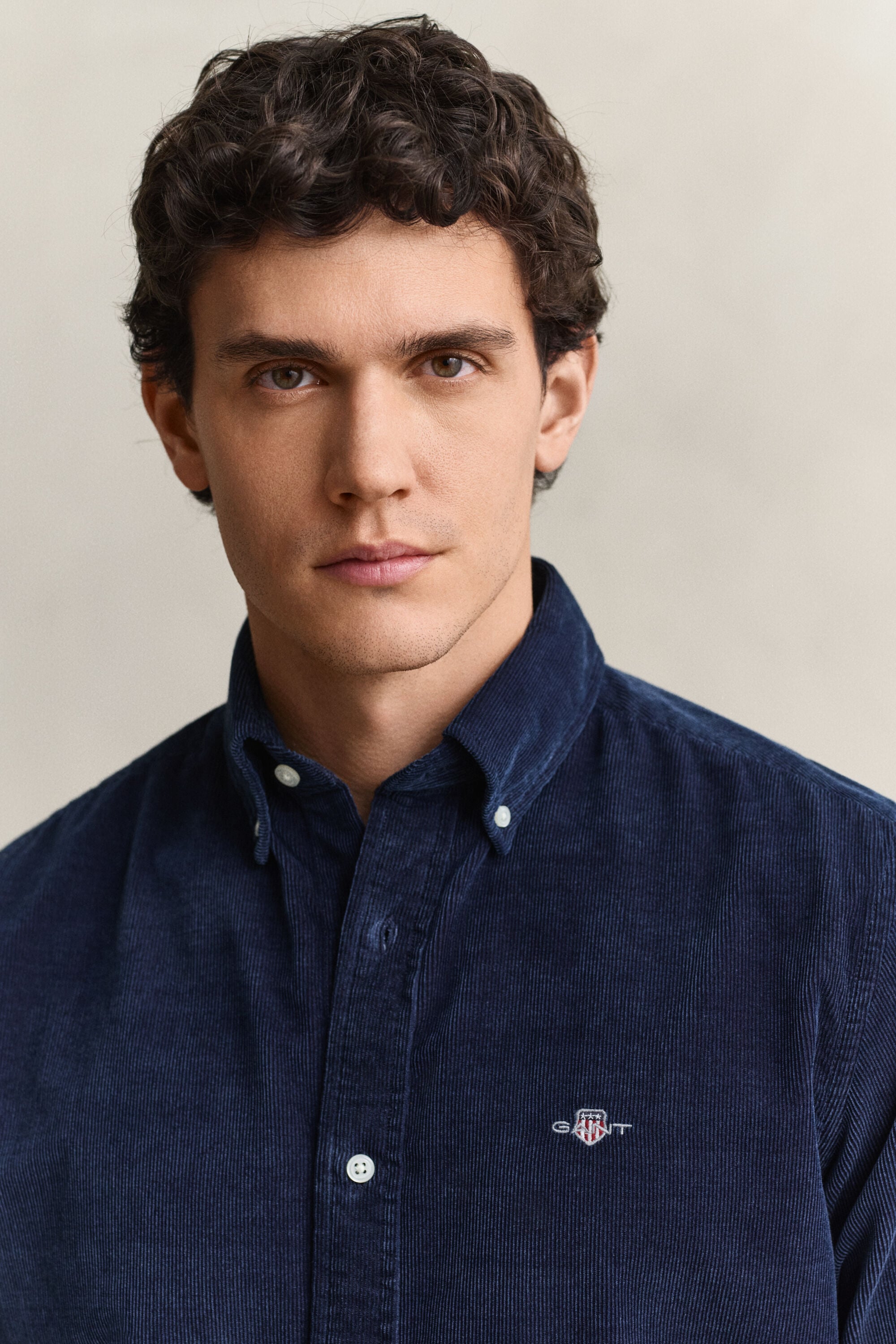 Camicia Indigo in velluto a coste