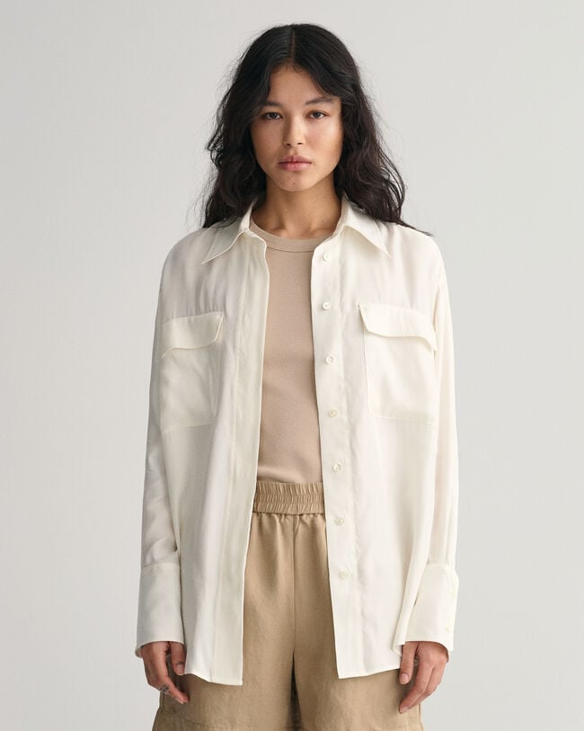 Camicia con tasca con patta relaxed fit