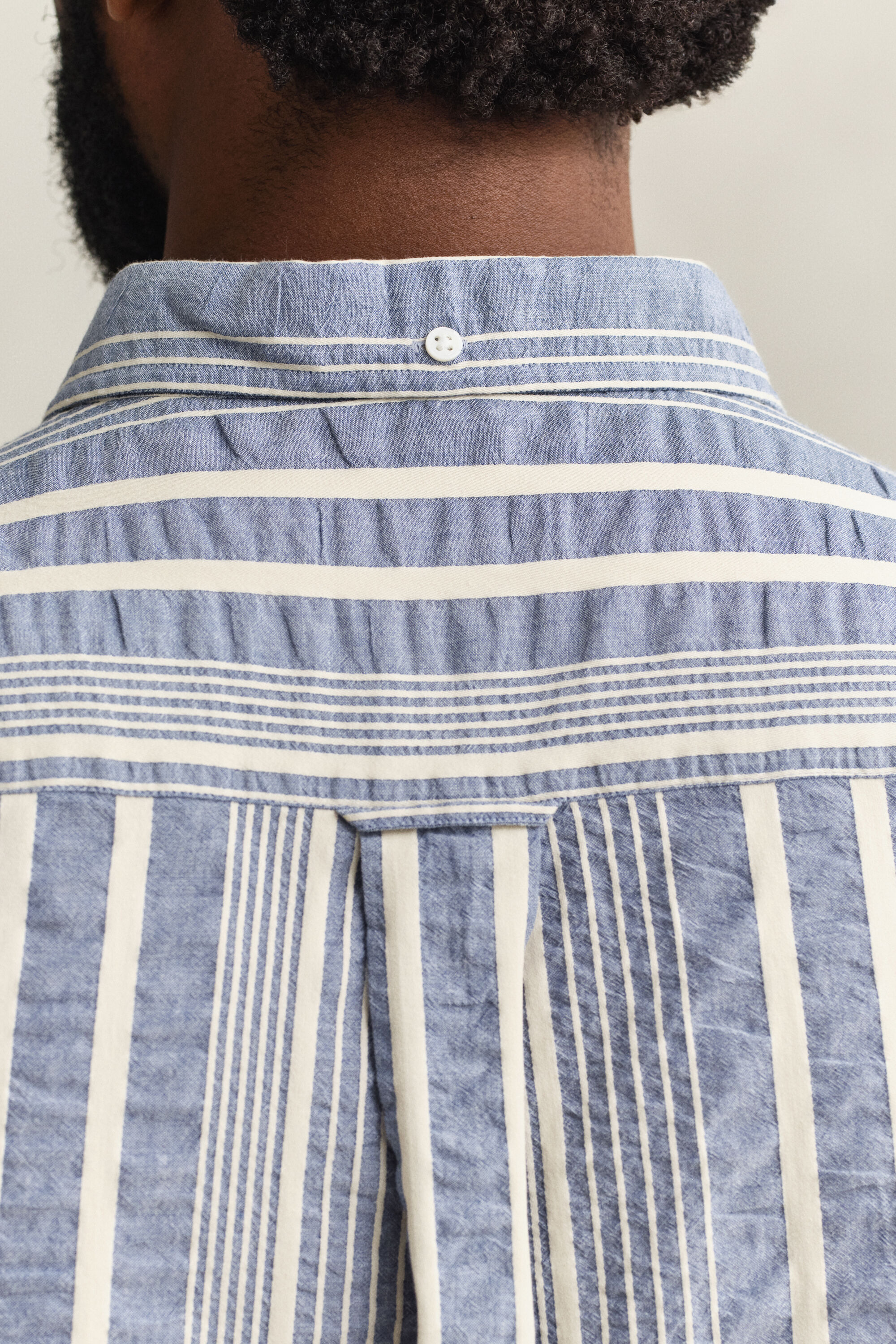 Camicia Seersucker a righe relaxed fit