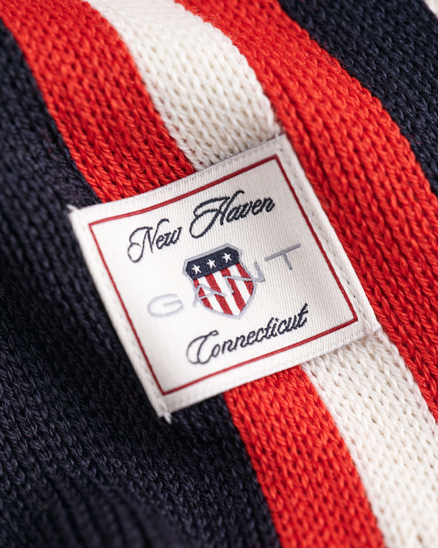 Sciarpa in misto lana a righe lavorata a maglia