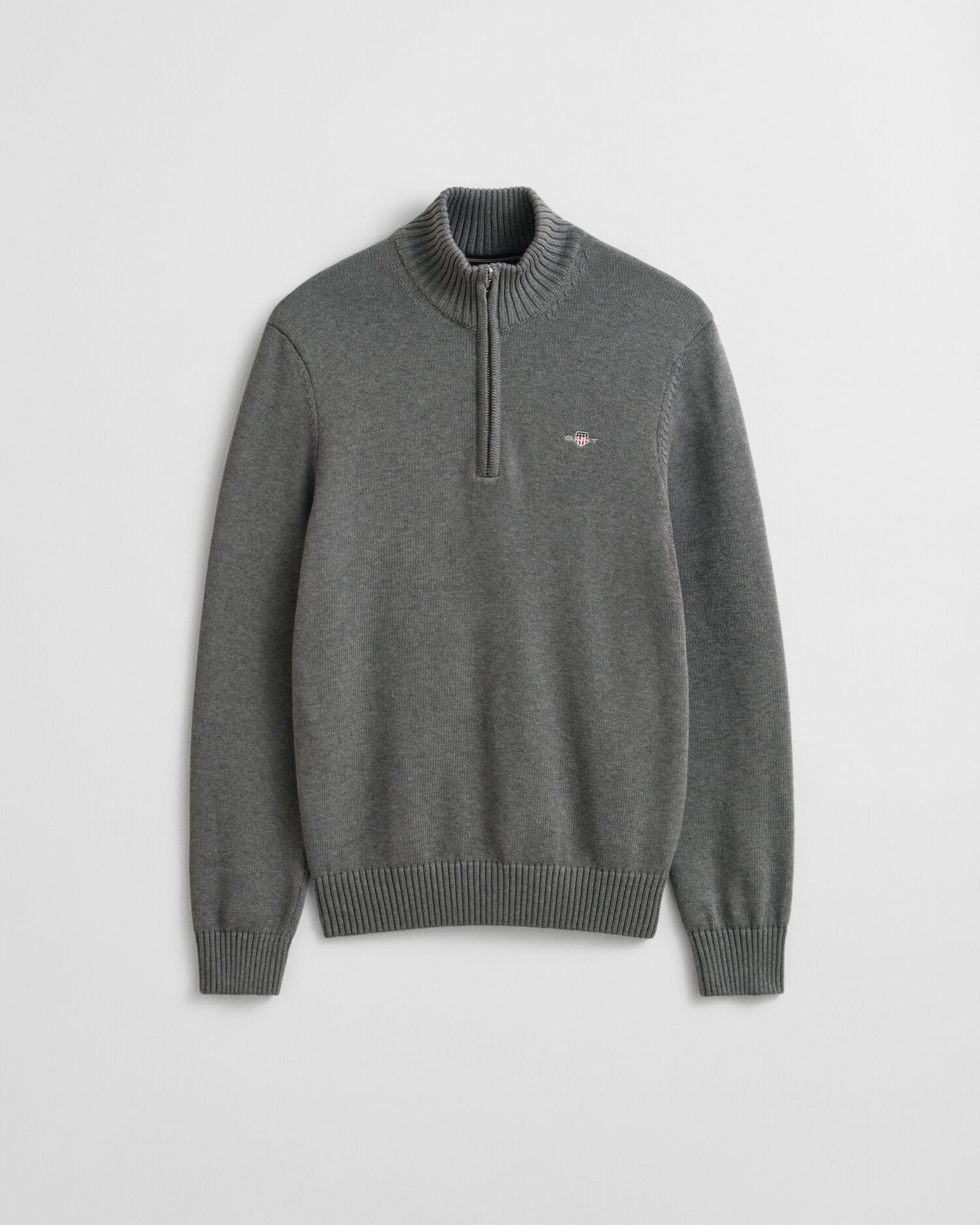 Maglia in cotone casual con zip corta