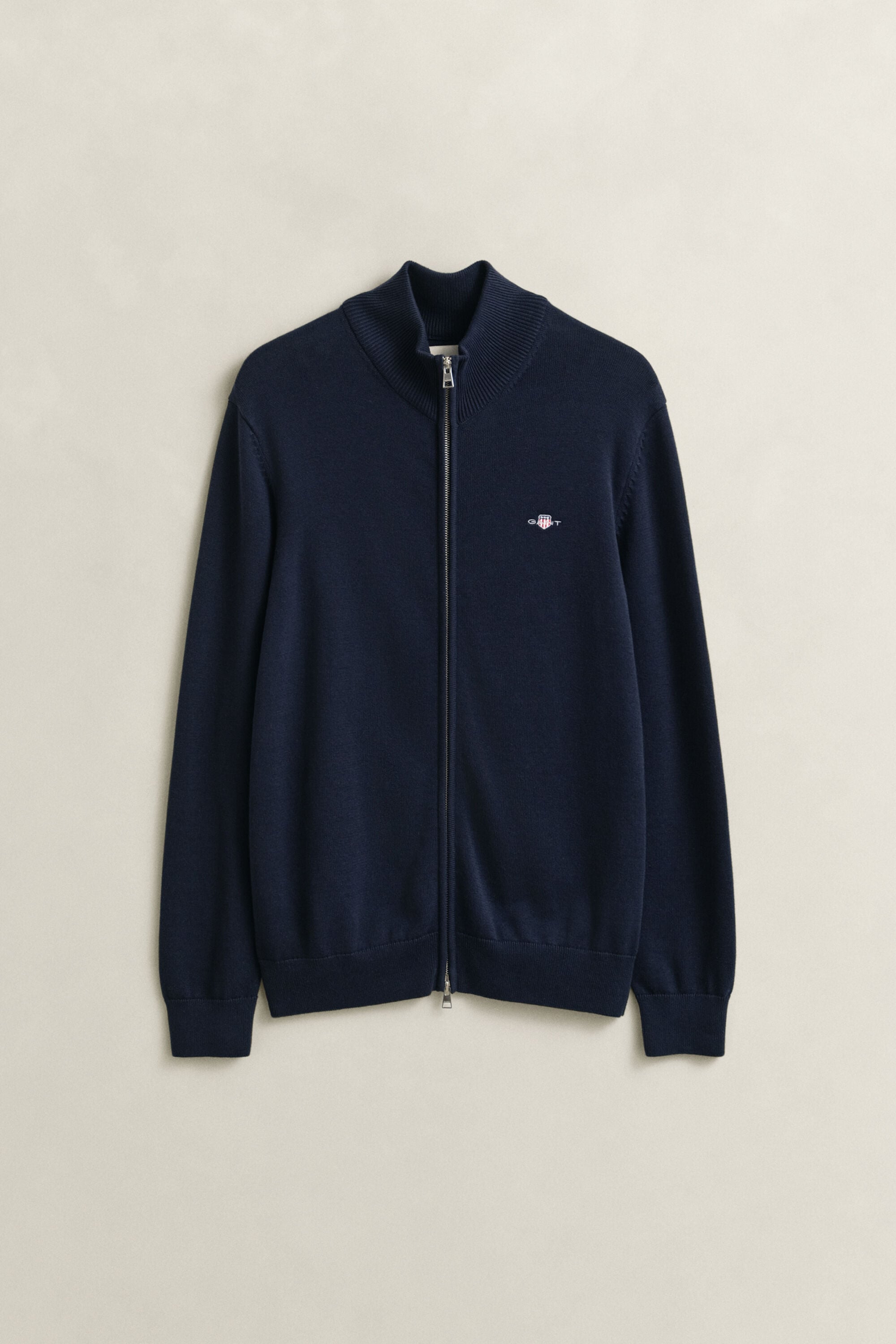 Cardigan in cotone casual con zip