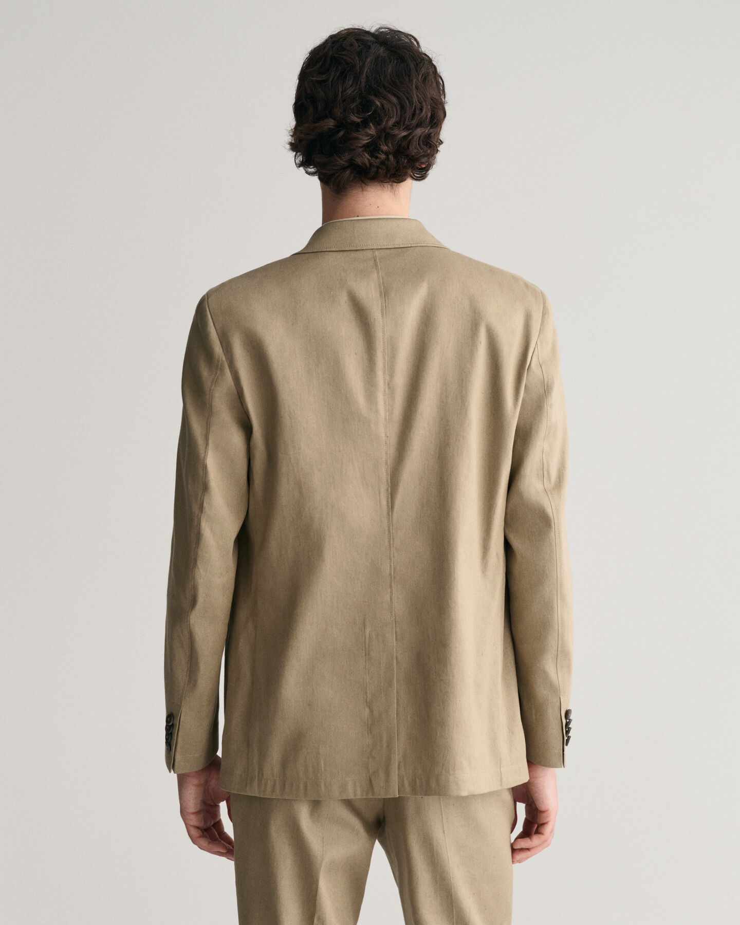 Blazer da abito in misto lino-cotone