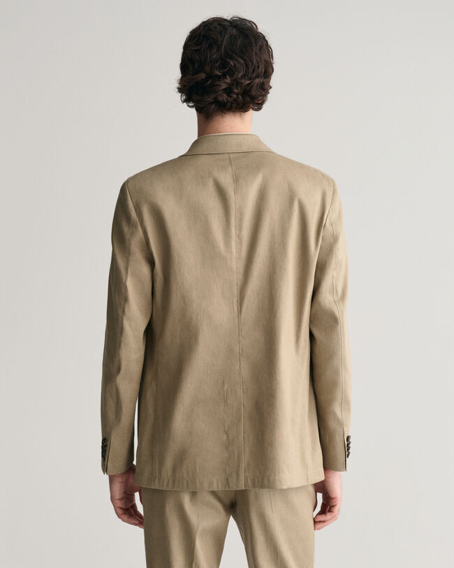 Blazer da abito in misto lino-cotone