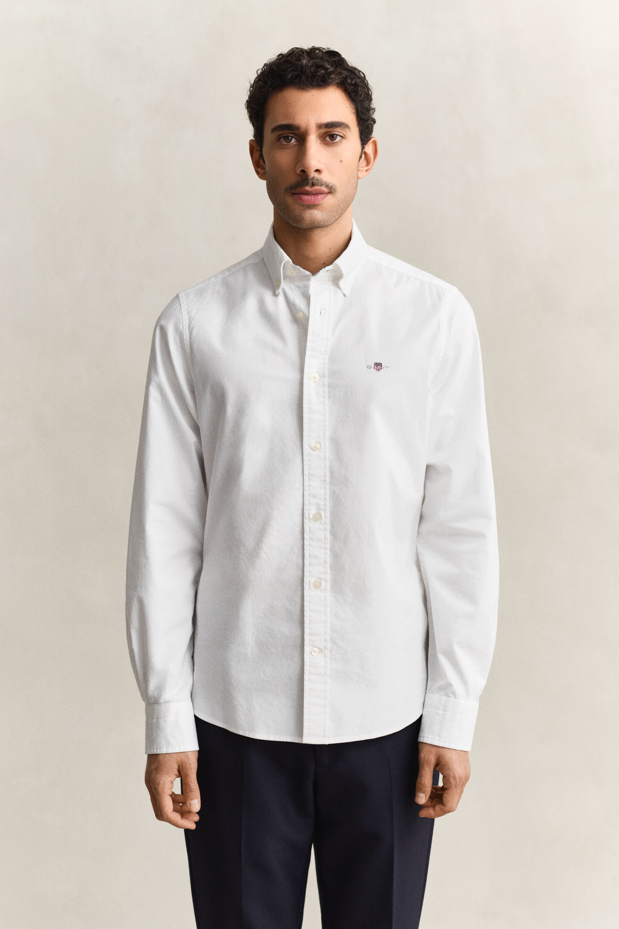 Camicia elasticizzata Oxford slim fit