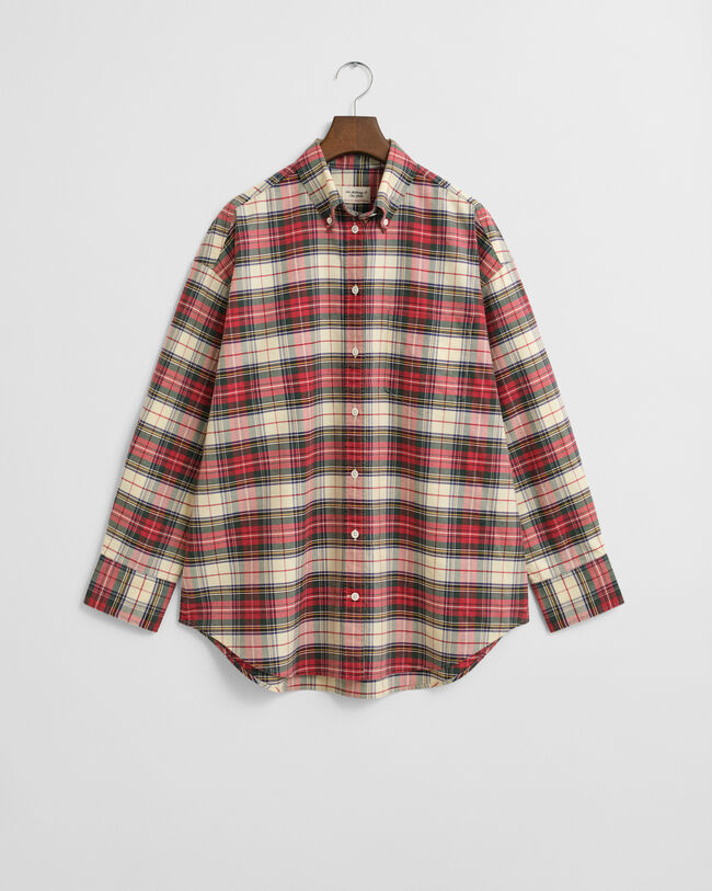 Camicia Oxford oversize a quadri
