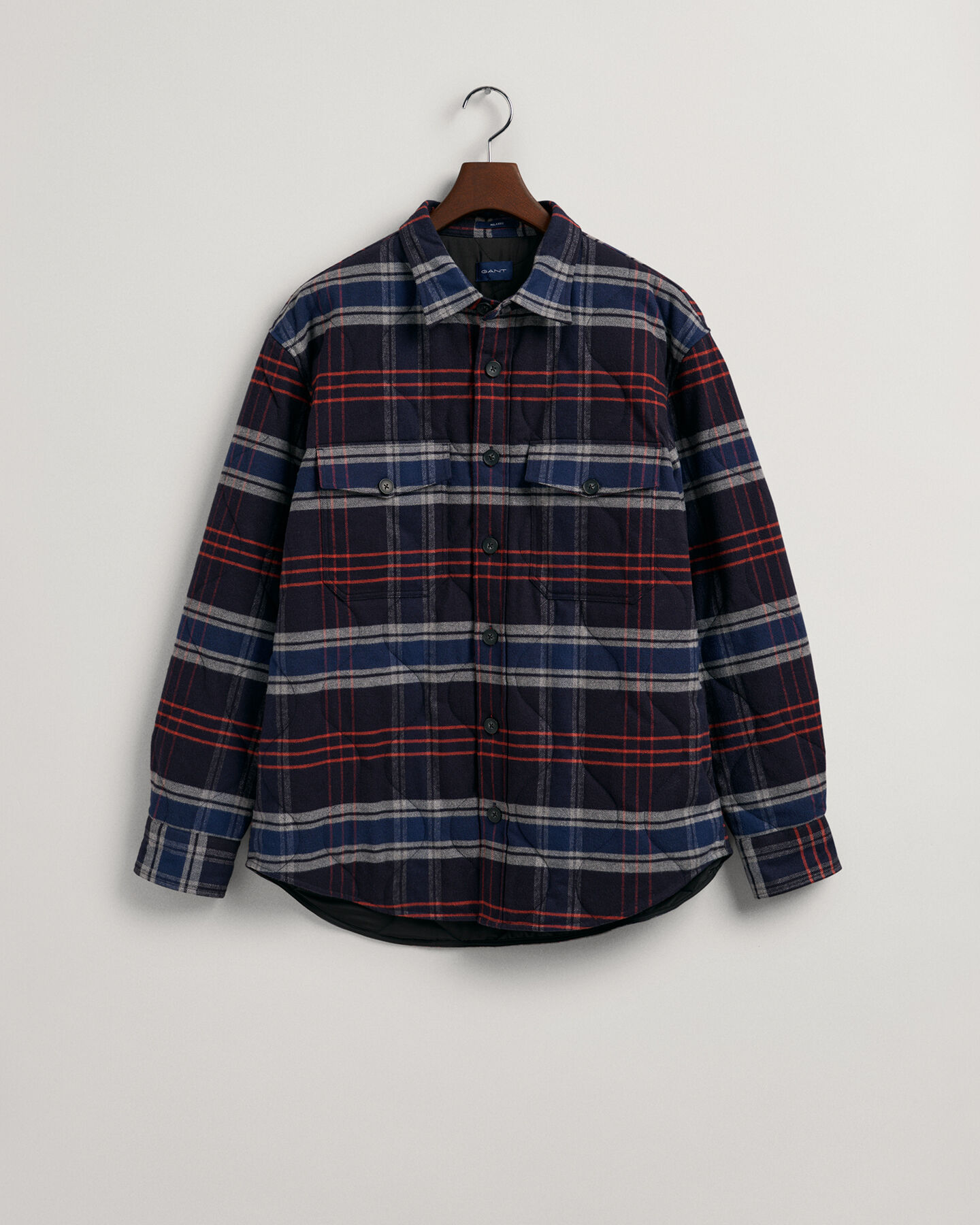 Camicia giacca in flanella trapuntata