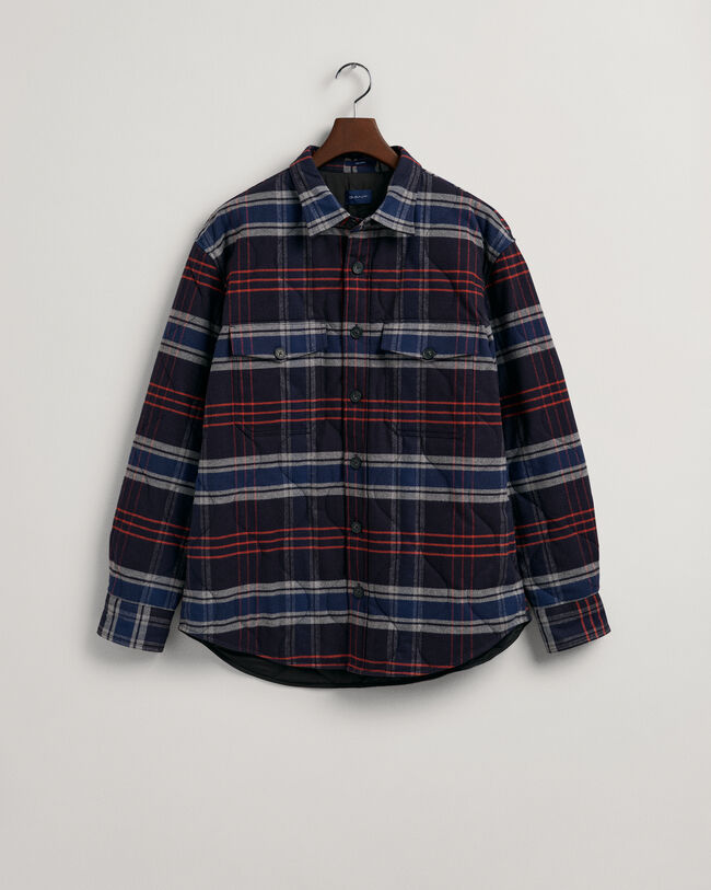 Camicia giacca in flanella trapuntata