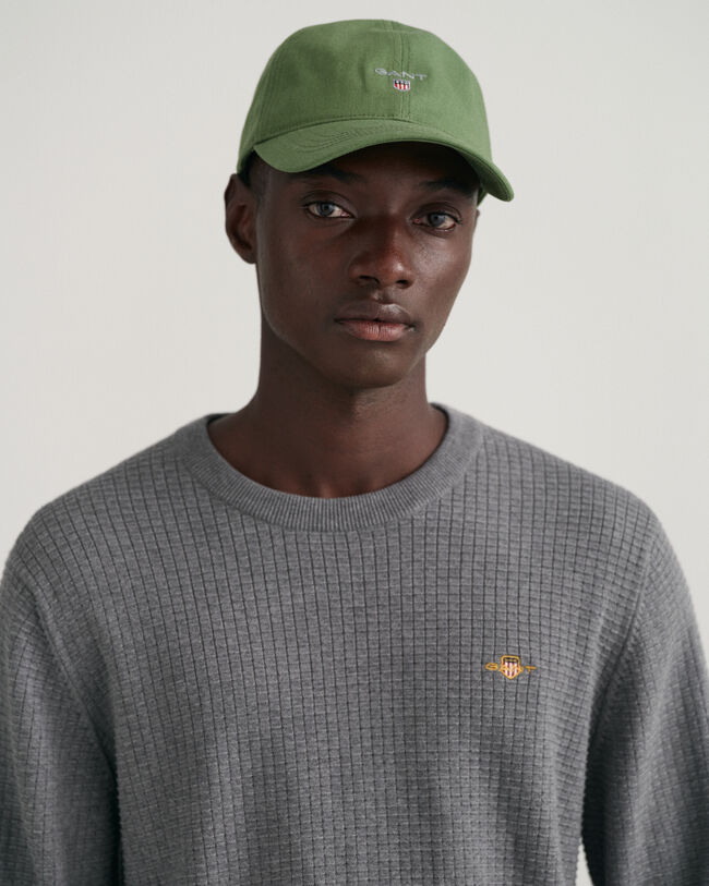 Maglia girocollo in cotone Texture