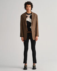 Leggings in jersey con zip laterale