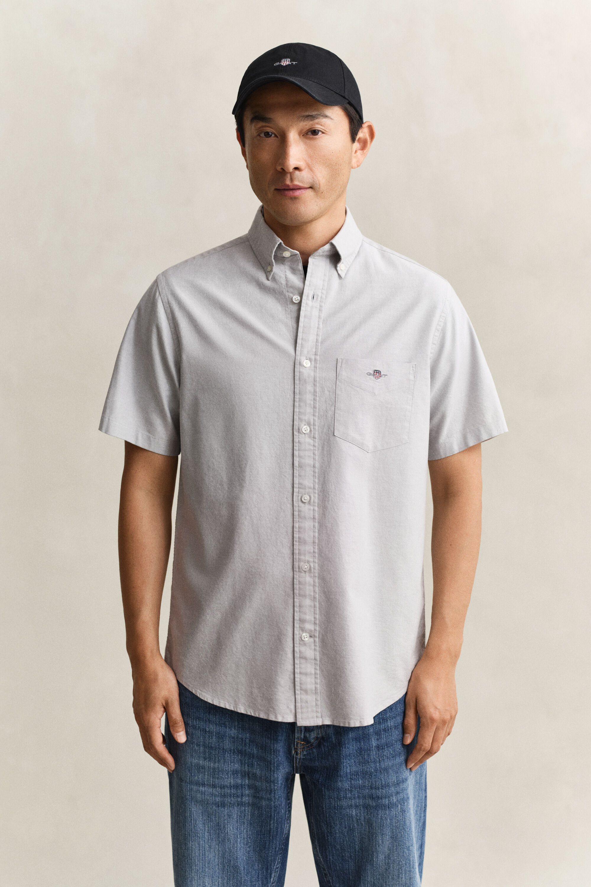 Camicia Oxford classica a maniche corte