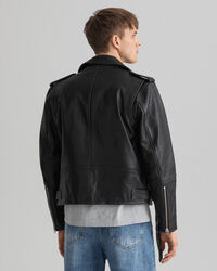 Giacca biker in pelle