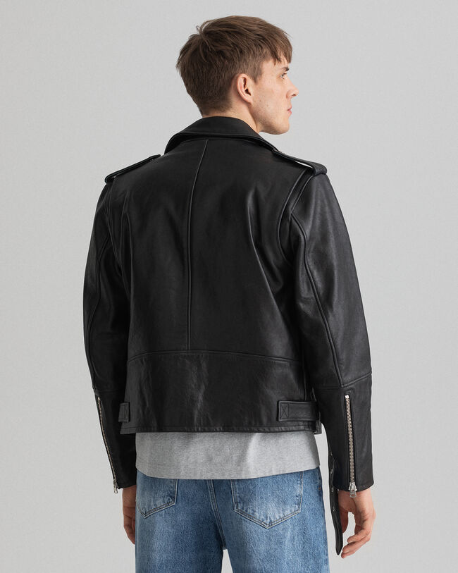 Giacca biker in pelle