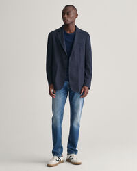 Blazer in lino e cotone