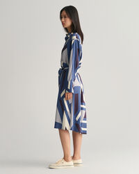 Abito chemisier con stampa di scritta