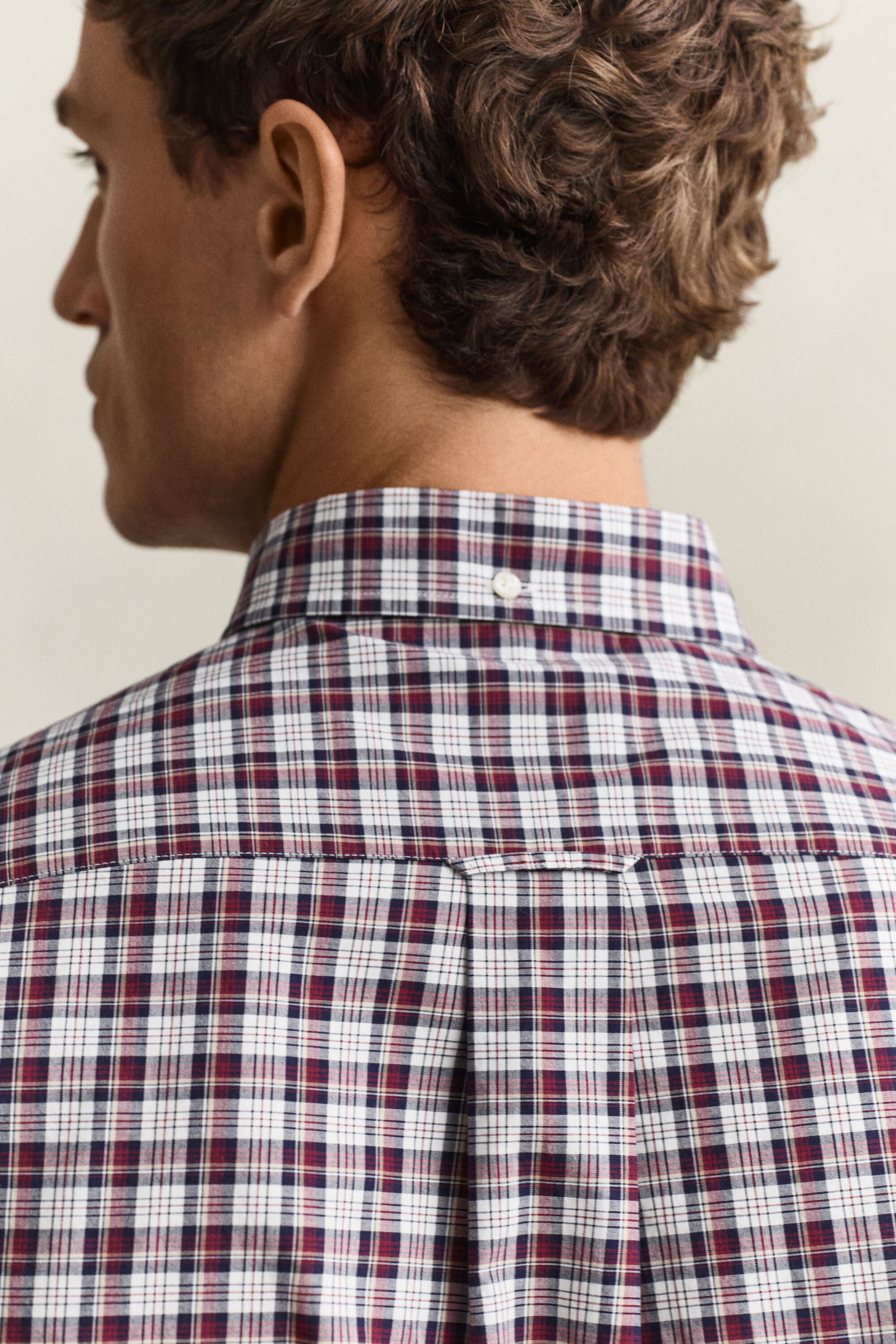 Camicia a quadri in popeline