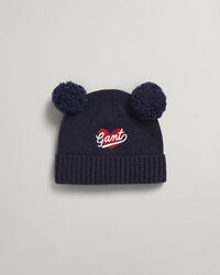 Berretto con cuori e pompon girls