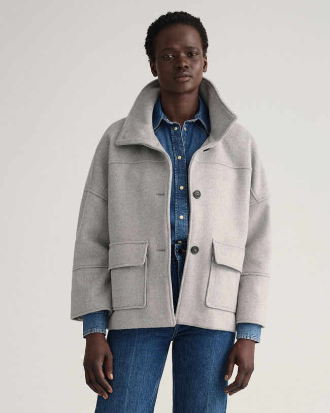 Giacca corta in misto lana