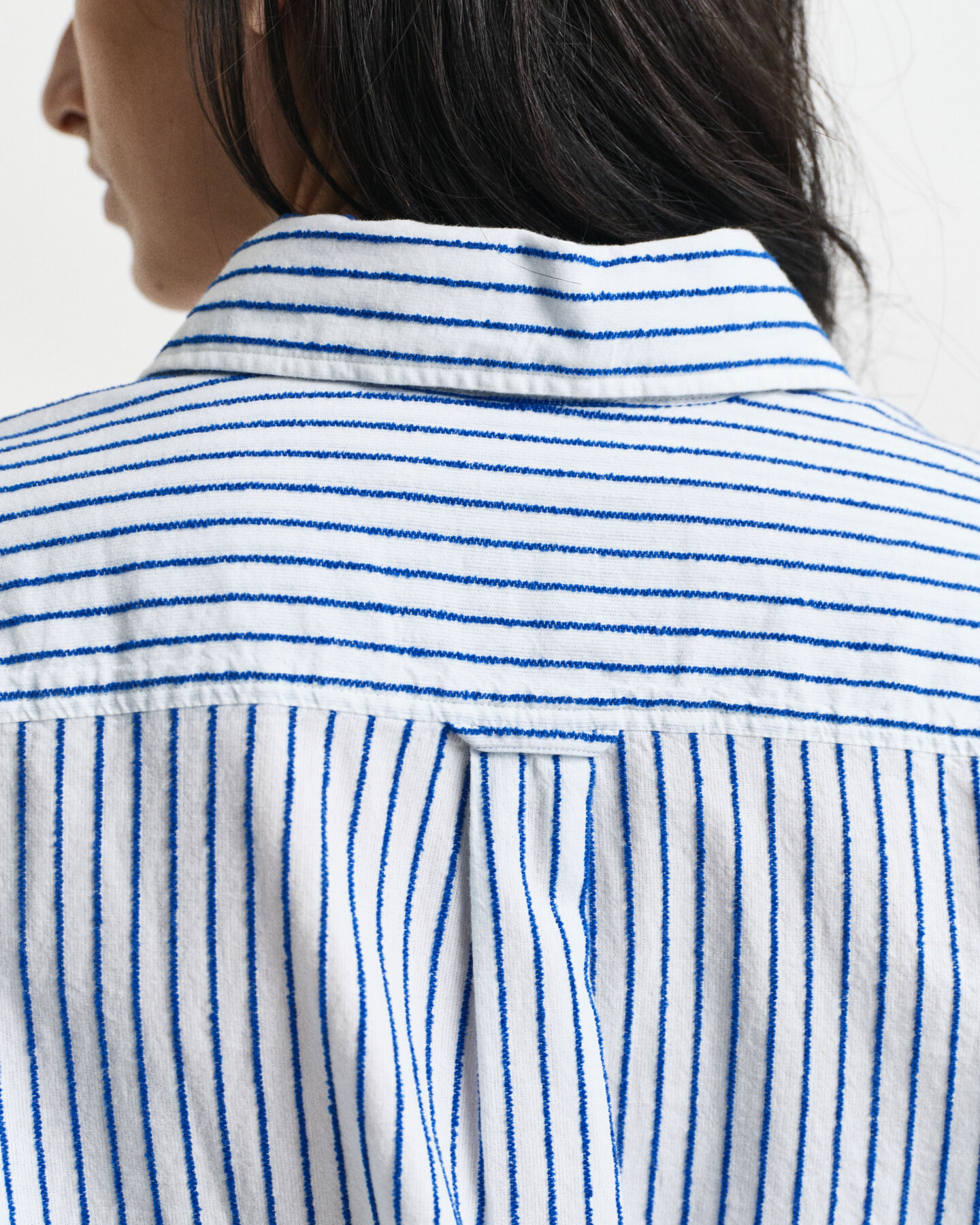 Camicia testurizzata a righe relaxed fit