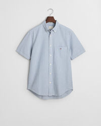 Camicia in seersucker a righe a maniche corte regular fit