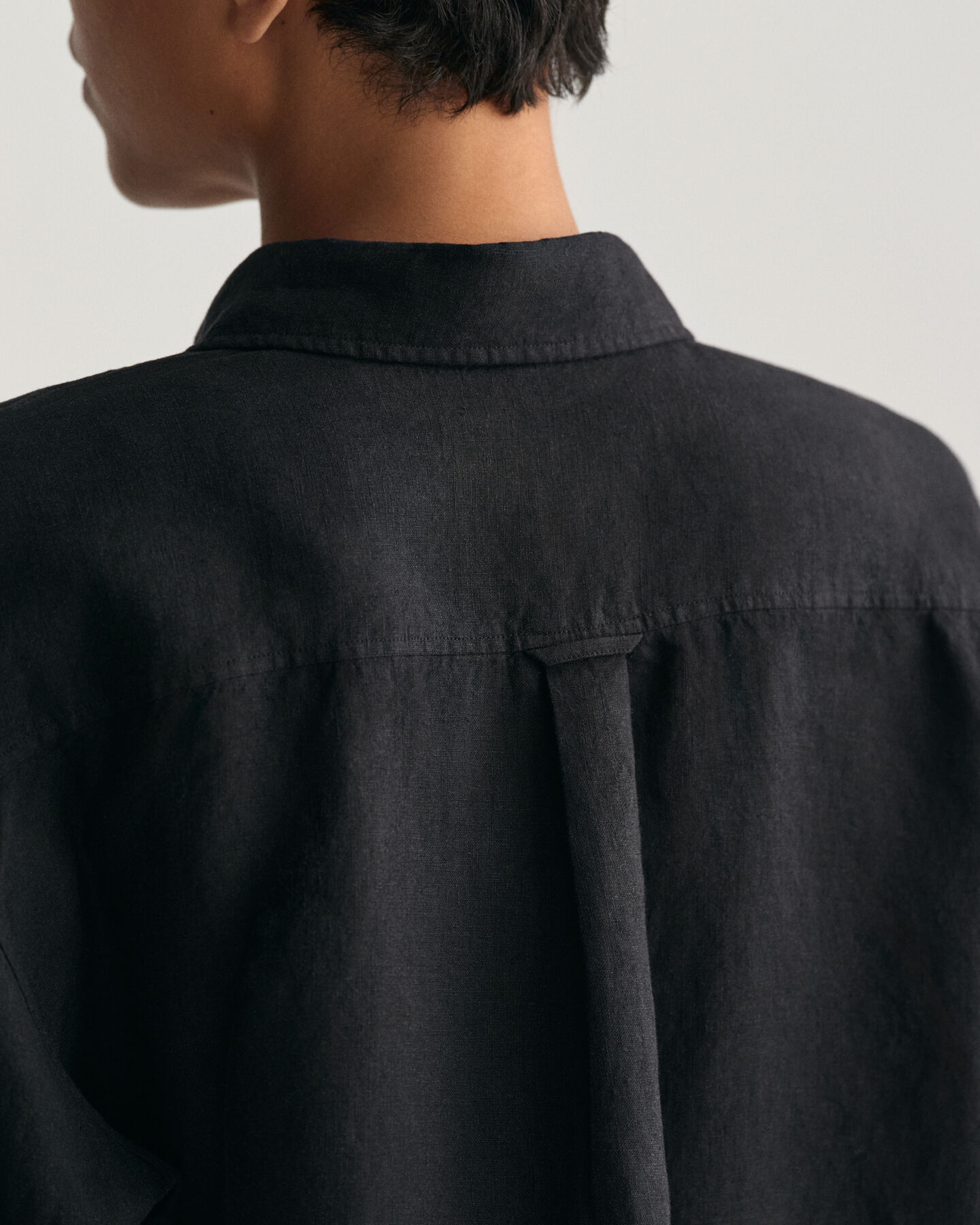 Camicia corta in lino relaxed fit