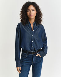 Camicia indaco relaxed fit