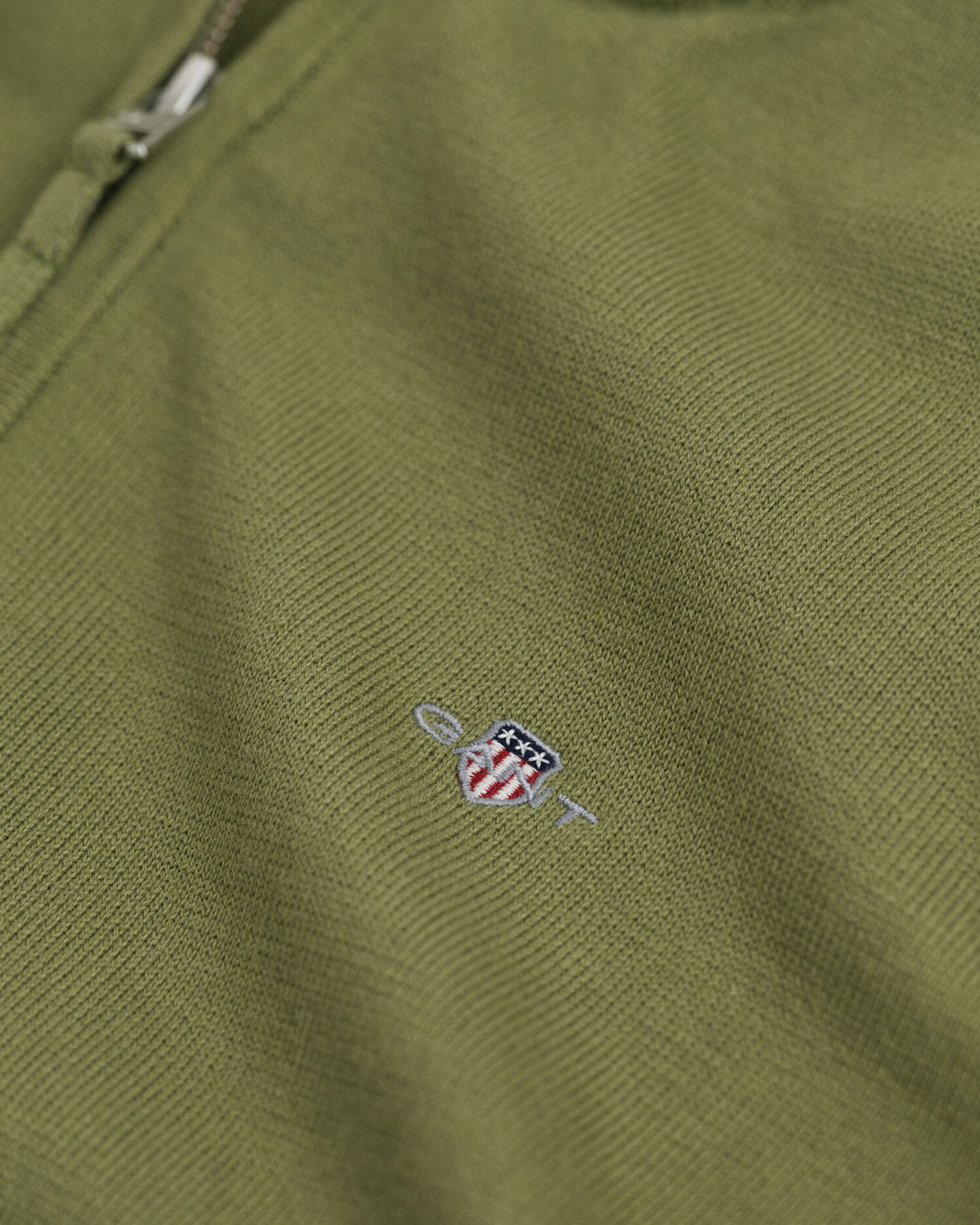 Maglia in cotone con zip corta Shield Teens